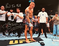 Dustin Poirier signed inscribed 16x20 photo UFC The Diamond JSA Max Holloway