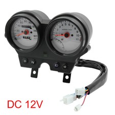 0-160km/h Analog Motorcycle Speedometer Odometer Tachometer Meter Gauge DC 12V