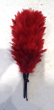 Red feather for helmet of Cuirassier, firefighter, height 19 cm, beautiful copy.