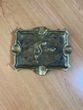Cendrier ancien chien métal
