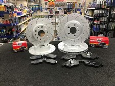 SEAT IBIZA 1.8 TSI CUPRA FRONT REAR DRILLED GROOVED BRAKE DISCS AND MINTEX PADS