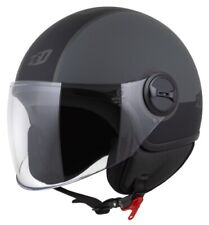 Openfacehelm Casque pour Scooter Moto Quad Avec Viseur ZED C35 Gray Noir