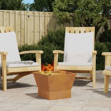 Braise Acier extérieure Cheminée de jardin Chauffage terrasse carrée vidaXL vida