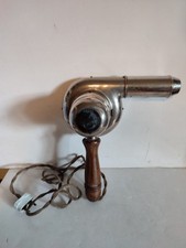 OLD ELECTRIC HAIR DRYER CALOR WOOD AND METAL CHROME DECO 1960