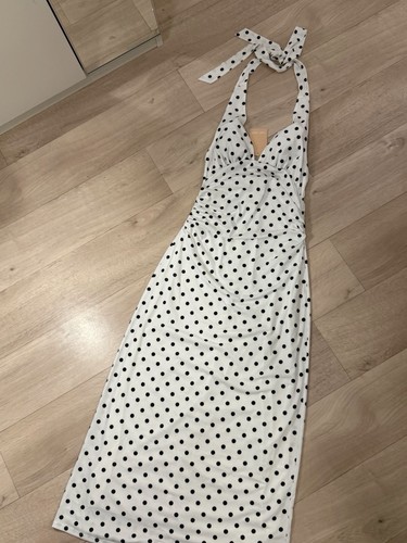 Robe longue blanche pois - robe,
