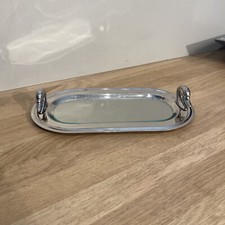 Plat De Présentation Plateau À Foie Gras Acier Inox Poignées Motif Tête Canard