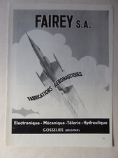 4/1964 PUB AVIONS FAIREY SA
