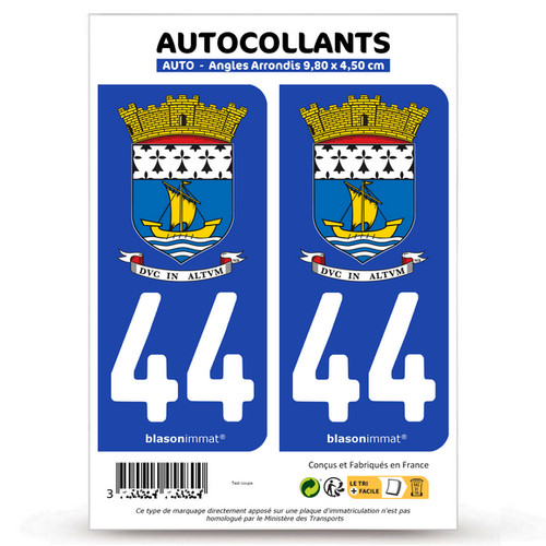 Autocollants plaque - 2,
