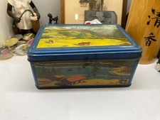 ANCIENNE BOITE  A BISCUIT TOLE LITHOGRAPHIE PAYSAGE