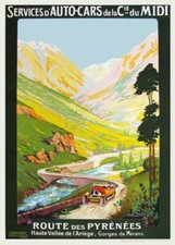 VALLéE ARIèGE GORGES MéRENS Rnmd - POSTER HQ 50x70cm d'une AFFICHE VINTAGE