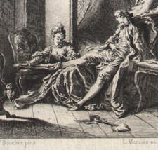 1877 Gravure eau-forte Louis