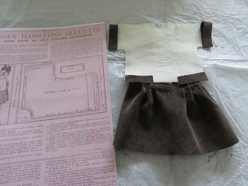 Kit vêtement poupée bleuette - vêtement,