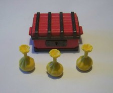 PLAYMOBIL (B2110) WESTERN SOLDIERS - Black Red Chest & Gold Transport Bags 3785
