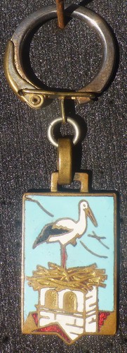 Porte clés cigogne alsace - cigogne,