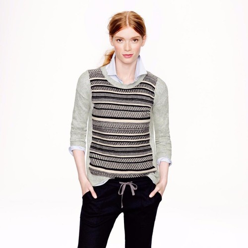 Crew textured stripe wool - textured,