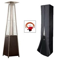Dealourus Quartz 13KW Gaz Chauffe Terrasse Jardin Pyramide Plein avec Roues Tube