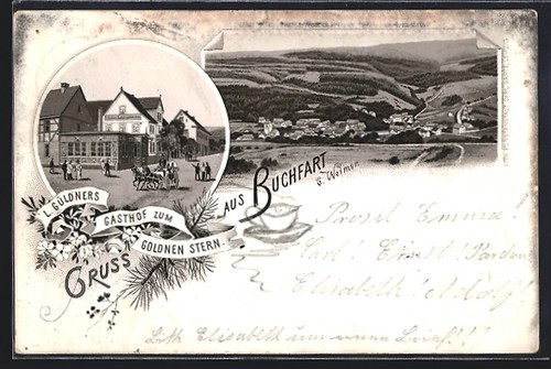 Lithographie buchfart vue - buchfart,,