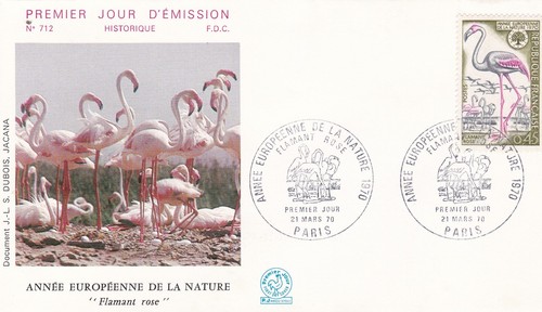 France 1970 fdc flamant - france,