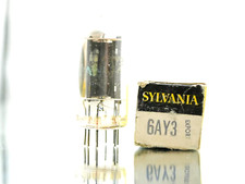 6AY3 SYLVANIA NOS NIB Tube New 1 Piece Box