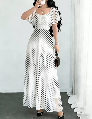 Robe longue pois - longue,