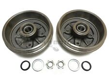 PEUGEOT 206 1998-2009 REAR 2 BRAKE DRUMS + FITTED 2 WHEEL BEARINGS NO ABS ONLY