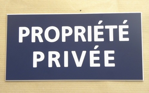 Plaque panneau propriété - panneau,