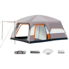 Grande tente 4-8 personnes avec 2 chambres + salon | Camping portable
