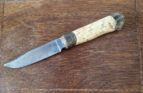 Ancien couteau lame fixe - couteau,