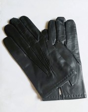 GANTS EN CUIR. NOIRS. taille