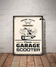 Plaque métal vintage Garage personnalisé Décoration Déco Atelier Scooter Vespa