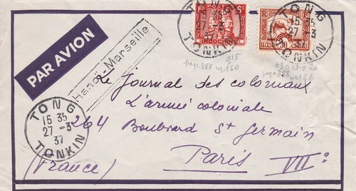 Indochine vietnam lettre tad - indochine,