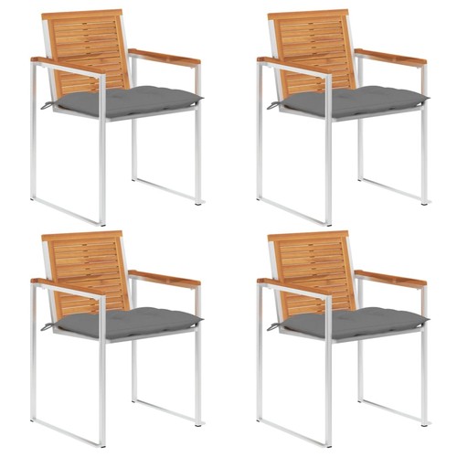 Acacia solide chaises de - 2x,