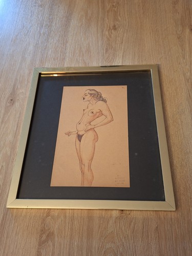Dessin original féminin - nu,