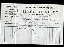 RIOM (63) SAWMILL / WOOD FRAME PARQUET ""MASSON & NIVET"" in 1923