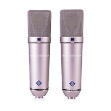 Neumann U 87 Ai U87 Condenser Microphone Nickel Stereo Studio Set Pair