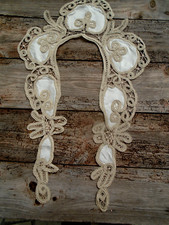 large antique lace lace lace and silk collar early 20th century
