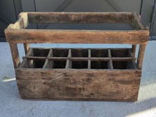 Ancien Casier Bois Caisse à Bouteilles porte bouteilles bois vintage Bar Bistrot