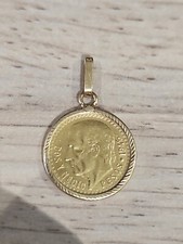 Mexico Coin And Pendant 2.5 pesos GOLD 1945 SUP++