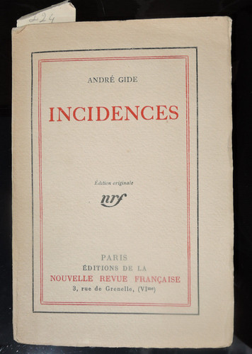 André gide incidences nrf - incidences,