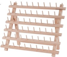 Porte-Fil En Bois Milward 60 Bobines - Organisez Tous Vos Fils - Bois De Hêtre