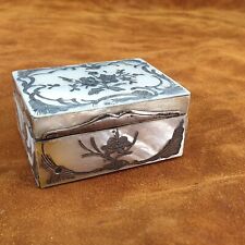 Beautiful 18th Century Silver Piqued Mother of Pearl Snuff Box Snuff Box
