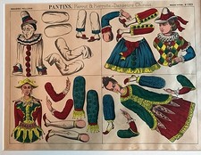 Rare Vintage Print From Epinal, France   Paillasse.(Pantin. #1343) 