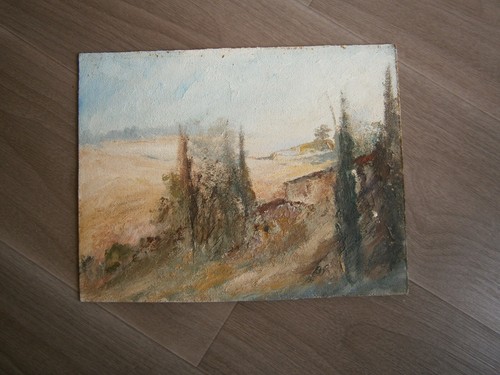 Peinture huile sur panneau - peinture,