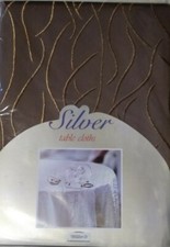 Nappes argentées marron ovale