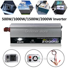Pure Sine Wave Power Inverter 500W-2000W 12V/24V/48 DC to 110V 220V AC Converter