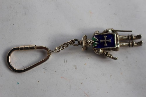 Porte clefs argent - , émaillé