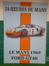 FORD GT40 LE MANS 1969 GULF -  AFFICHE POSTER