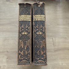 Anciens Dictionnaires Encyclopédiques Larousse universel en 2 volumes 1922