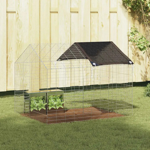 Cage pour lapins argent acier - cage,