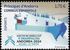 Andorre 2024 Edifil 554 Timbre ** Championnat du Monde de Ski Alpin Michel 552